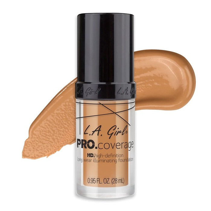 Liquid Foundation - Pro Coverage Illuminating - L.A. Girl : Tan - 1