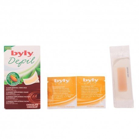 Byly Depil Bandas Faciais Chocolate 12 Unidades - Byly - 1