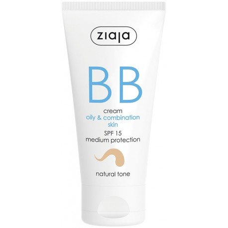 Bb Cream Pele Oleosa e Mista Spf15 - Tom Natural 50 ml - Ziaja - 1