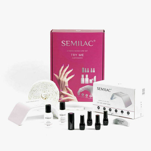 Conjunto de Manicure Híbrido Individual Lâmpada Led 36w Try Me - Semilac - 1