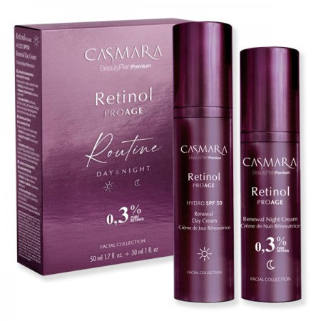 Conjunto de Rotina Facial Diurna e Noturna Retinol Proage 0,30% - Casmara - 1
