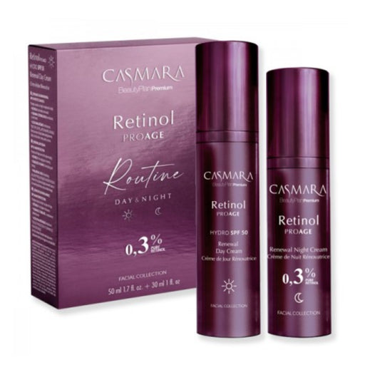 Conjunto de Rotina Facial Diurna e Noturna Retinol Proage 0,30% - Casmara - 1