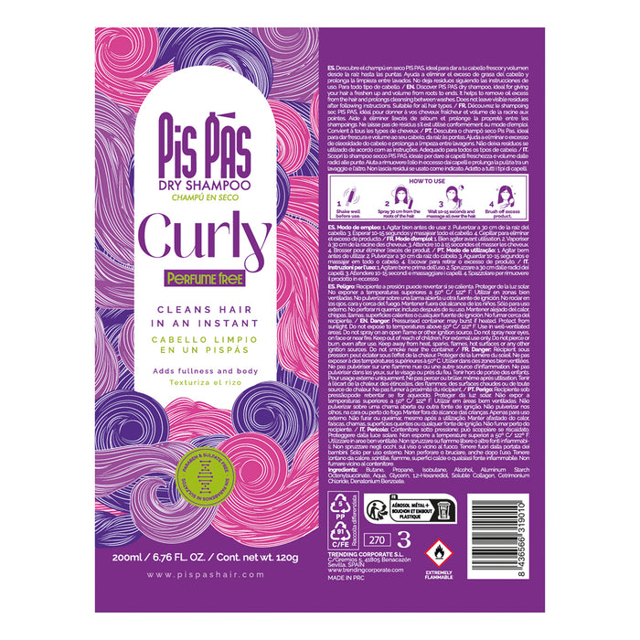 Shampoo a Seco Curly 200ml - Pis Pas - 2