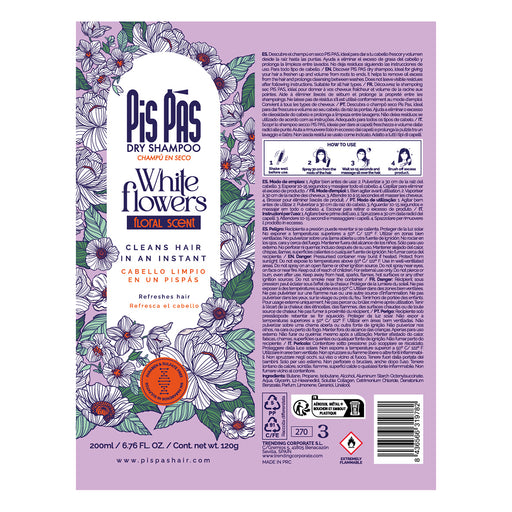Champô Seco White Flowers 200ml - Pis Pas - 2