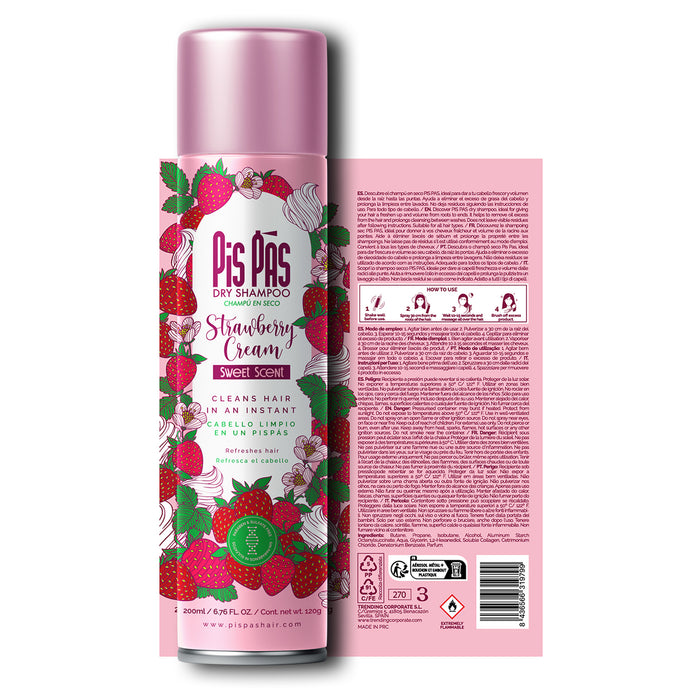 Shampoo Seco Morango Creme 200ml - Pis Pas - 3