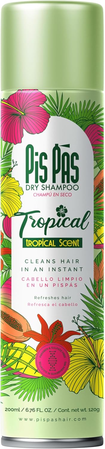 Shampoo a Seco Fragrância Tropical 200ml - Pis Pas - 1