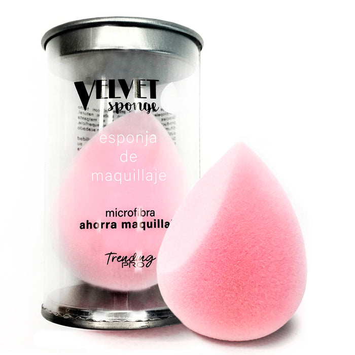 Esponja de maquiagem de microfibra - Esponja de veludo - Trending Pro - 1