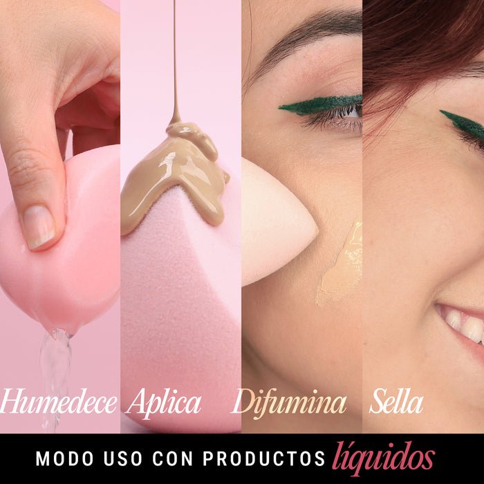 Esponja de maquiagem de microfibra - Esponja de veludo - Trending Pro - 7