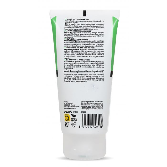 Cold Gel Pernas Cansadas com Aloe Vera 150 ml - Babaria - 4