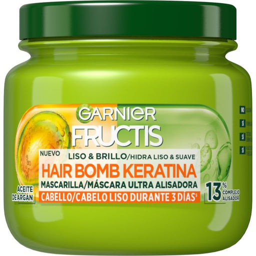 Hair Bomb Queratina Lisos & Brilho Máscara Capilar Super Alisadora com Óleo de Argan - Fructis : 300 ml - 1