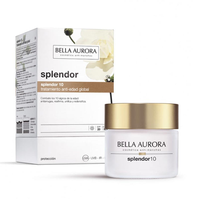 Global Splendor 10 Creme de Dia para Tratamento Antienvelhecimento - 50ml - Bella Aurora - 1