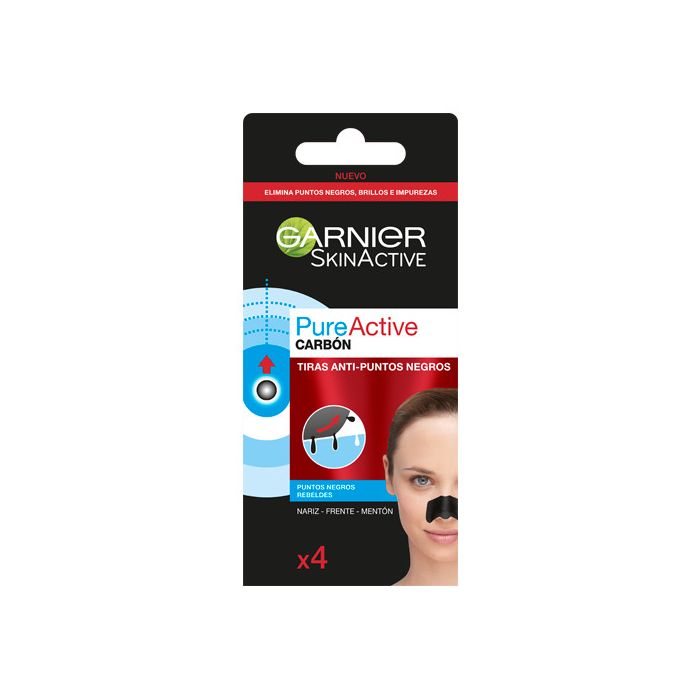Tiras de carvão anticravo para pele ativa - Garnier - 1