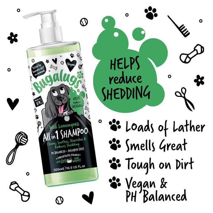 Shampoo para Cães com Controle de Queda All in 1 500ml - Bugalugs : 500ml - 2