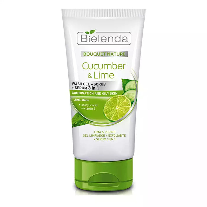 Gel de Limpeza 3 em 1 Pepino e Lima Bielenda Bouquet Nature - Bielenda - 1