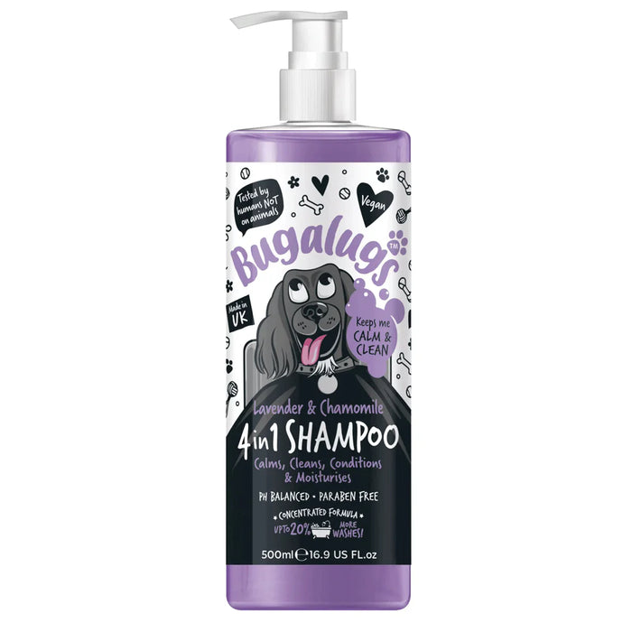 Shampoo 4 em 1 - Condicionador e Desembaraçador - Lavanda & Camomila - Bugalugs : 500 ml - 1