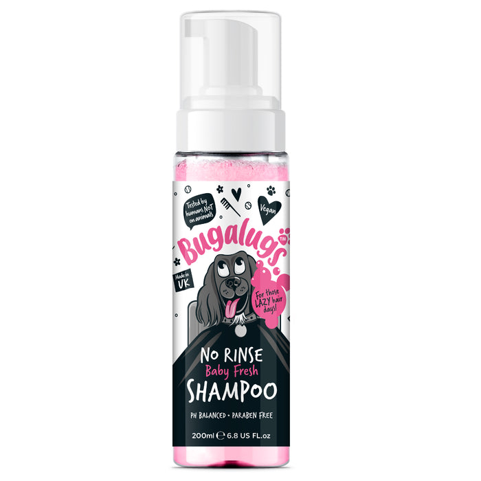 Espuma de Champô Sem Enxaguamento para Cães - Bugalugs : Baby Fresh - 200ml - 1