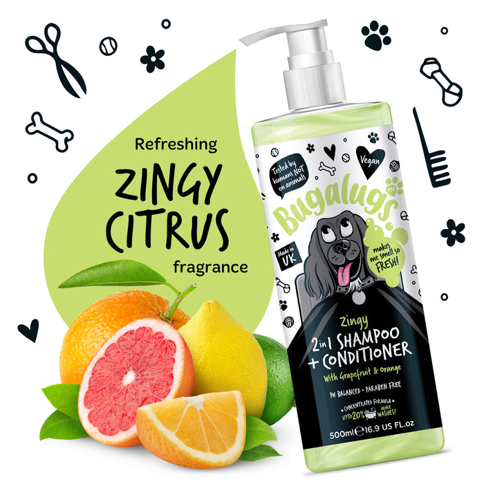 Shampoo e Condicionador 2 em 1 Zingy Toranja & Laranja - 500 ml - Bugalugs - 5