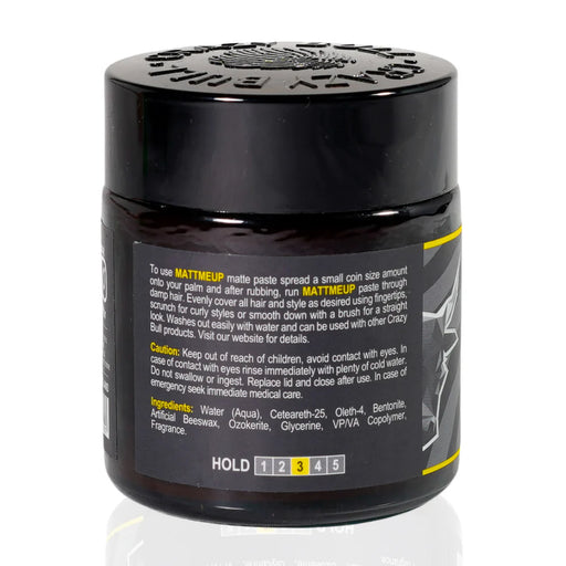 Pasta Mate para pentear cabelo - MattMeUp 100g - Crazy Bull - 2