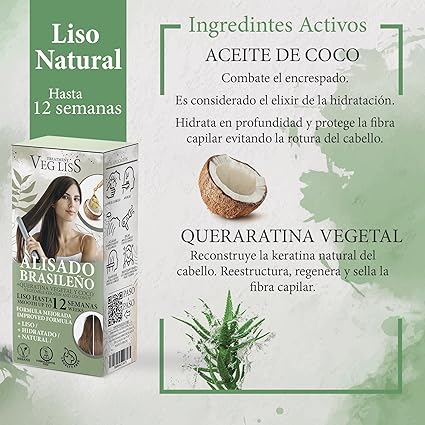 🌿💆‍♀️ Alisamento Brasileiro com Queratina Vegetal e Coco - VegLiss | Liso Perfeito, Natural e sem Danos - Vegliss - 5