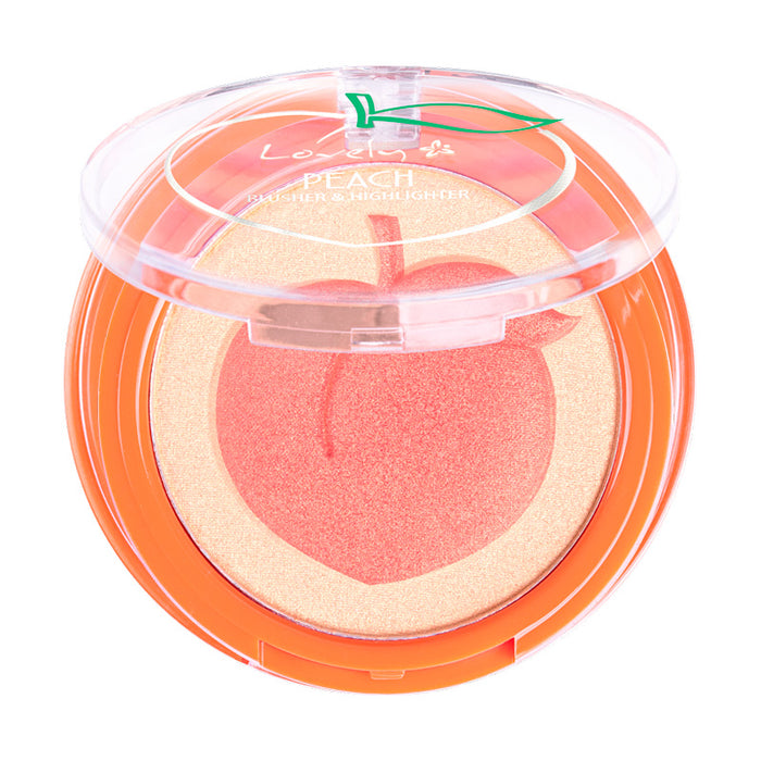 Blush e iluminador pêssego - Lovely - 2