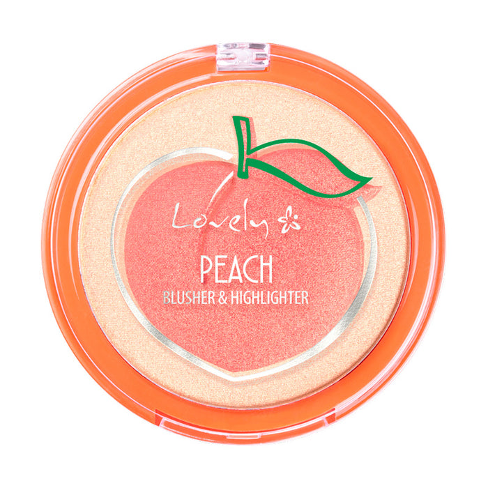 Blush e iluminador pêssego - Lovely - 1