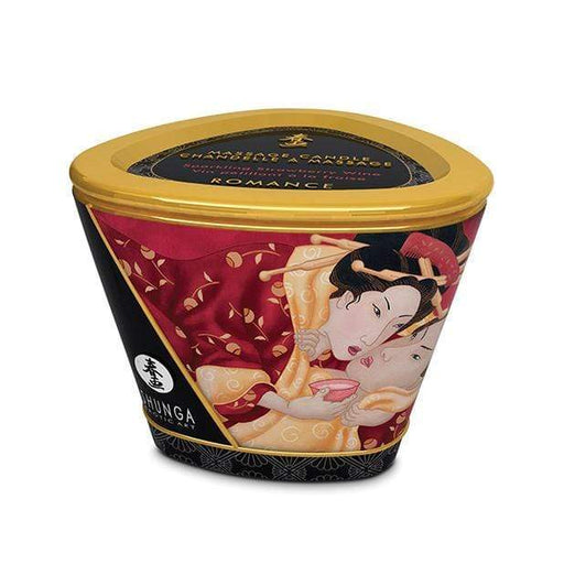 Vela de Massagem Mini Caress by Candelight Morango e Vinho 170ml - Velas - Shunga - 1
