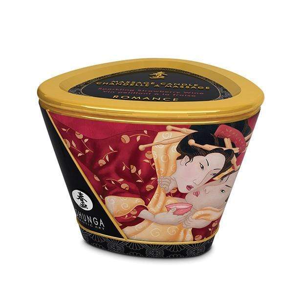 Vela de Massagem Mini Caress by Candelight Morango e Vinho 170ml - Velas - Shunga - 1
