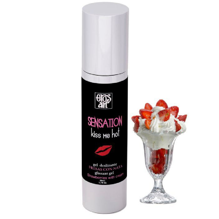 Sensattion Lubrificante Natural Morangos com Creme 50ml -art - Eros - 1