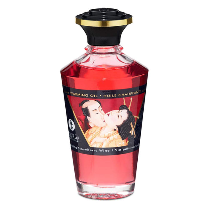 Óleo de Massagem Heat Effect Sabor Intenso de Cereja 100 ml - Óleos - Shunga - 1