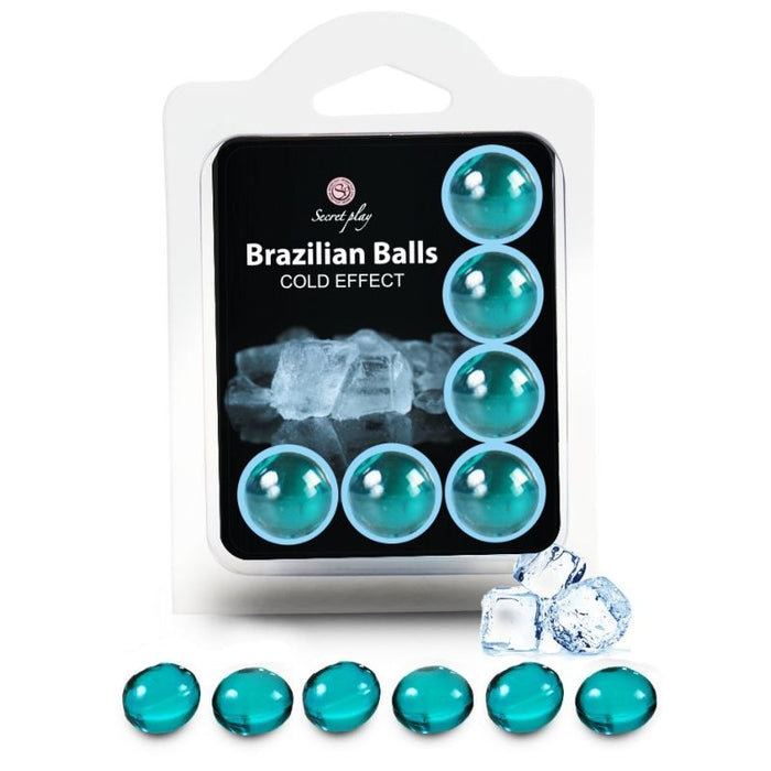 Conjunto 6 Bolas Lubrificantes Bolas Brasileiras Efeito Frio - Secretplay Cosmetic - Secret Play - 1