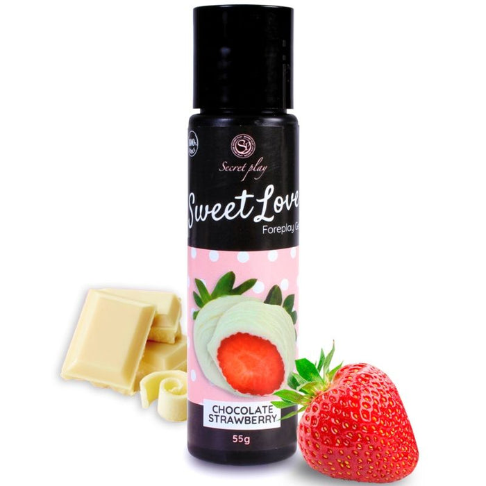 Bálsamo Lubrificante Sweet Love Morango e Chocolate Branco 60 ml - Secretplay Cosmetic - Secret Play - 1