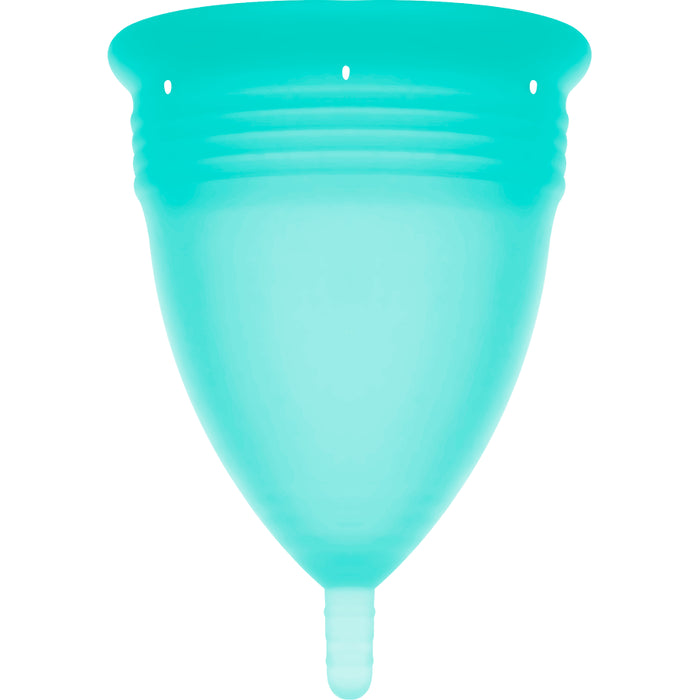 Copo menstrual de silicone tamanho L água-marinha - Stercup - 4