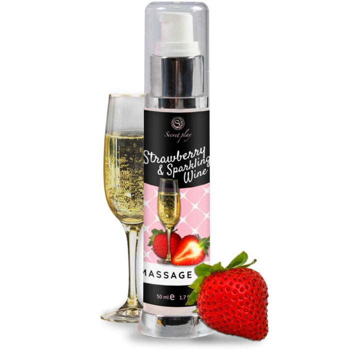 Óleo de Massagem de Morango e Cava 50ml - Secretplay Cosmetic - Secret Play - 1