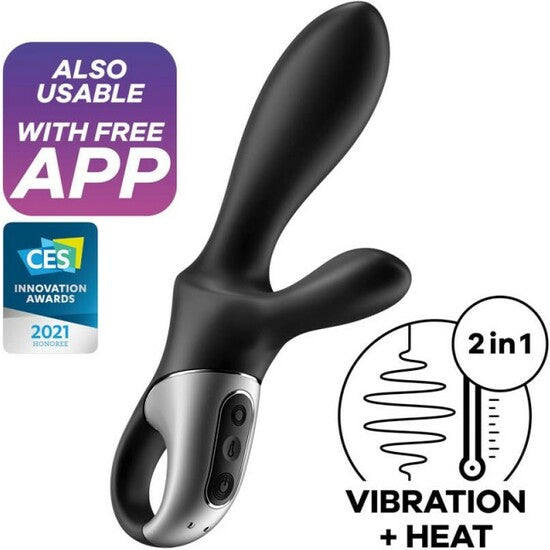 Climax de Calor + Vibrador Anal App - Preto - Satisfyer - 1