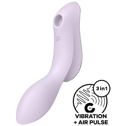 Estimulador e Vibrador Curvy Trinity 2 - Roxo - Satisfyer - 1