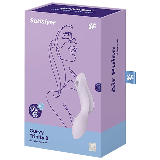 Estimulador e Vibrador Curvy Trinity 2 - Roxo - Satisfyer - 2