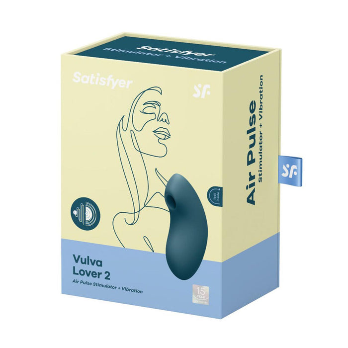 Amante de Vulva 2 Estimulador e Vibrador - Azul - Satisfyer - 1