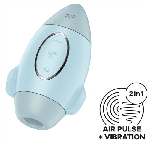 Missão Controle Azul Vibrador Pequeno de Duplo Impulso - Satisfyer - 3