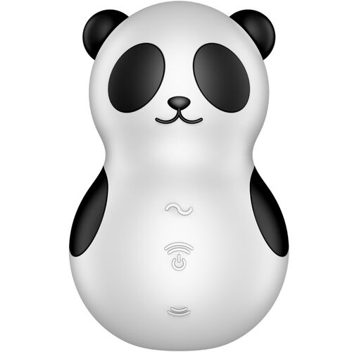 Estimulador e Vibrador Pocket Panda - Branco e Preto - Satisfyer - 3