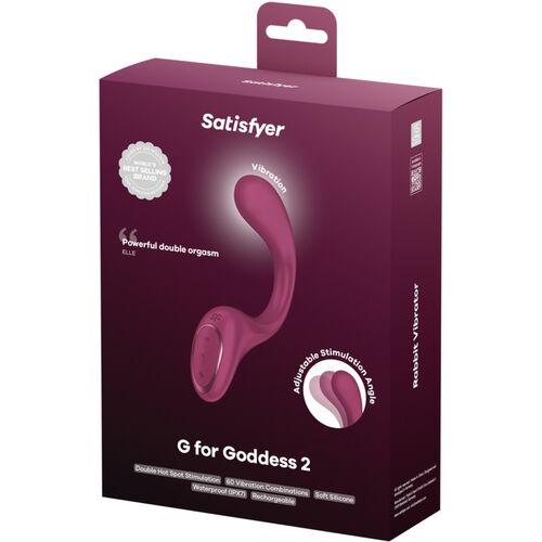 Vibrador Rabbit "G For Goddess 2" Borgonha - Satisfyer - 1