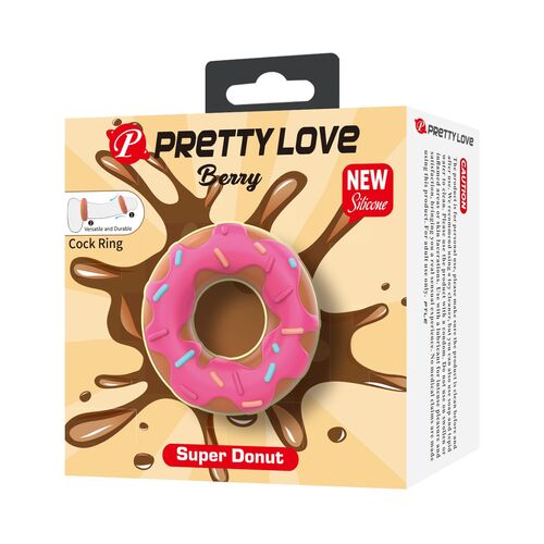 Anel para Pênis Super Donut Rosa - Flirtation - 1