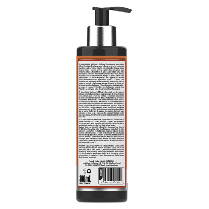 Máscara Matizadora de Cor – 300 ml – Dona Flora | Tons Vibrantes e Cuidado Capilar - Dona Flora : Cobre - 2