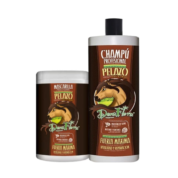 Pacote Cabelo Incrível Força Máxima - Champô e Máscara - Dona Flora - 1