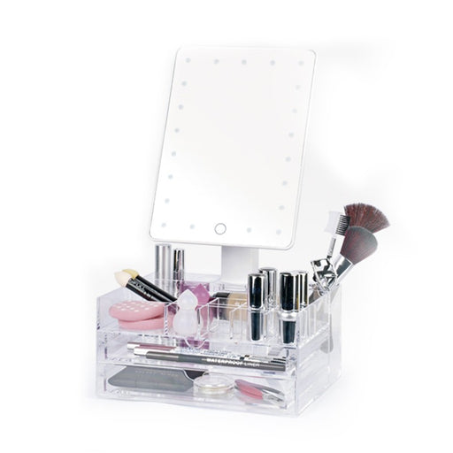Espelho de Maquiagem Inclinado com Organizador - Perfect Beauty - 1
