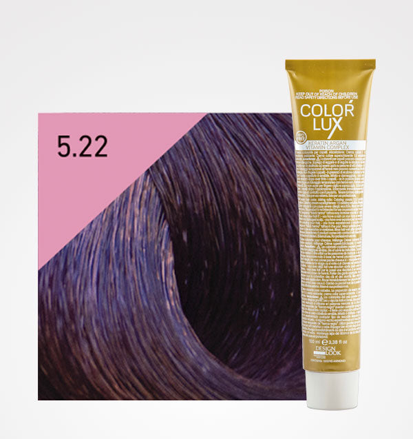 Tinta em Creme Cor Lux 100ml - Design Look: Color - 5.22 Castaño Claro Violeta Intenso