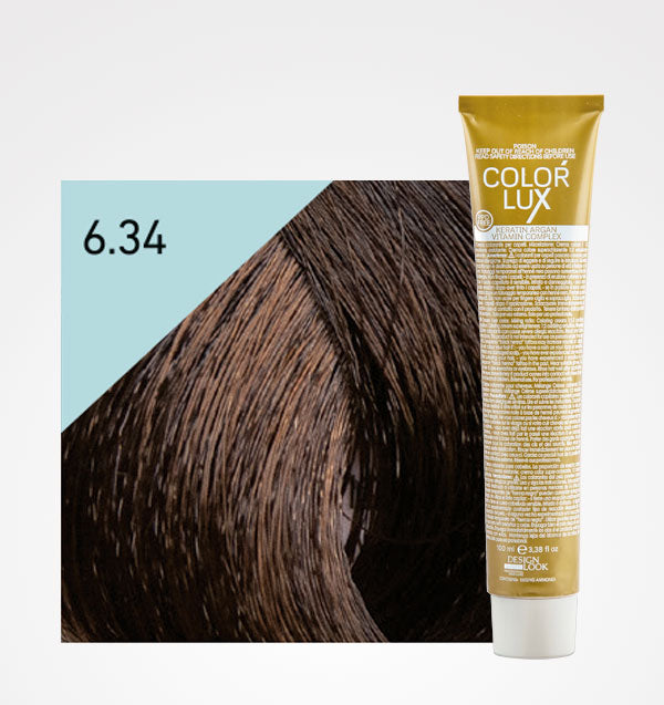 Tinta em Creme Cor Lux 100ml - Design Look : 6.34 Rubio Oscuro Dorado Cobre - 1