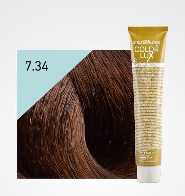 Tinta em Creme Cor Lux 100ml - Design Look: Color - 7.34 Rubio Dorado Cobre