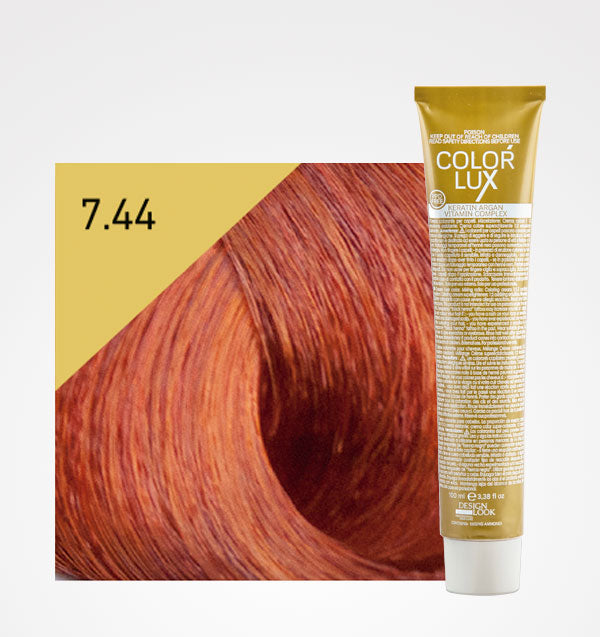 Tinta em Creme Cor Lux 100ml - Design Look: Color - 7.44 Rubio Cobre Intenso