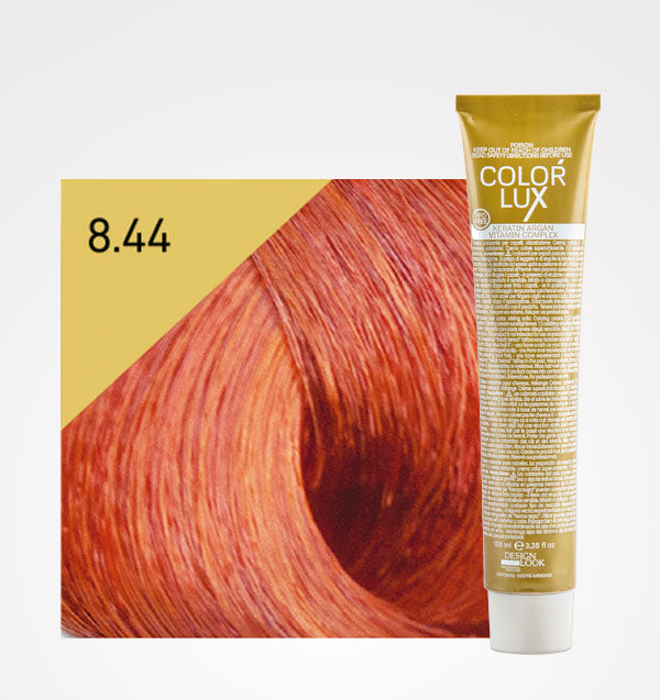 Tinta em Creme Cor Lux 100ml - Design Look: Color - 8.44 Rubio Claro Cobre Intenso