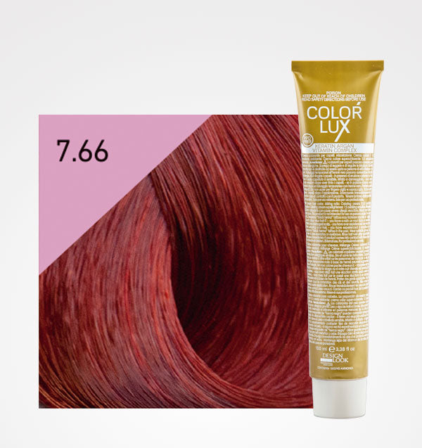 Tinta em Creme Cor Lux 100ml - Design Look: Color - 7.66 Rubio Rojo Intenso